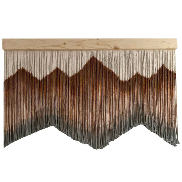 Makramee-Wandbehang Wandteppich Kunst Boho Modell Berg