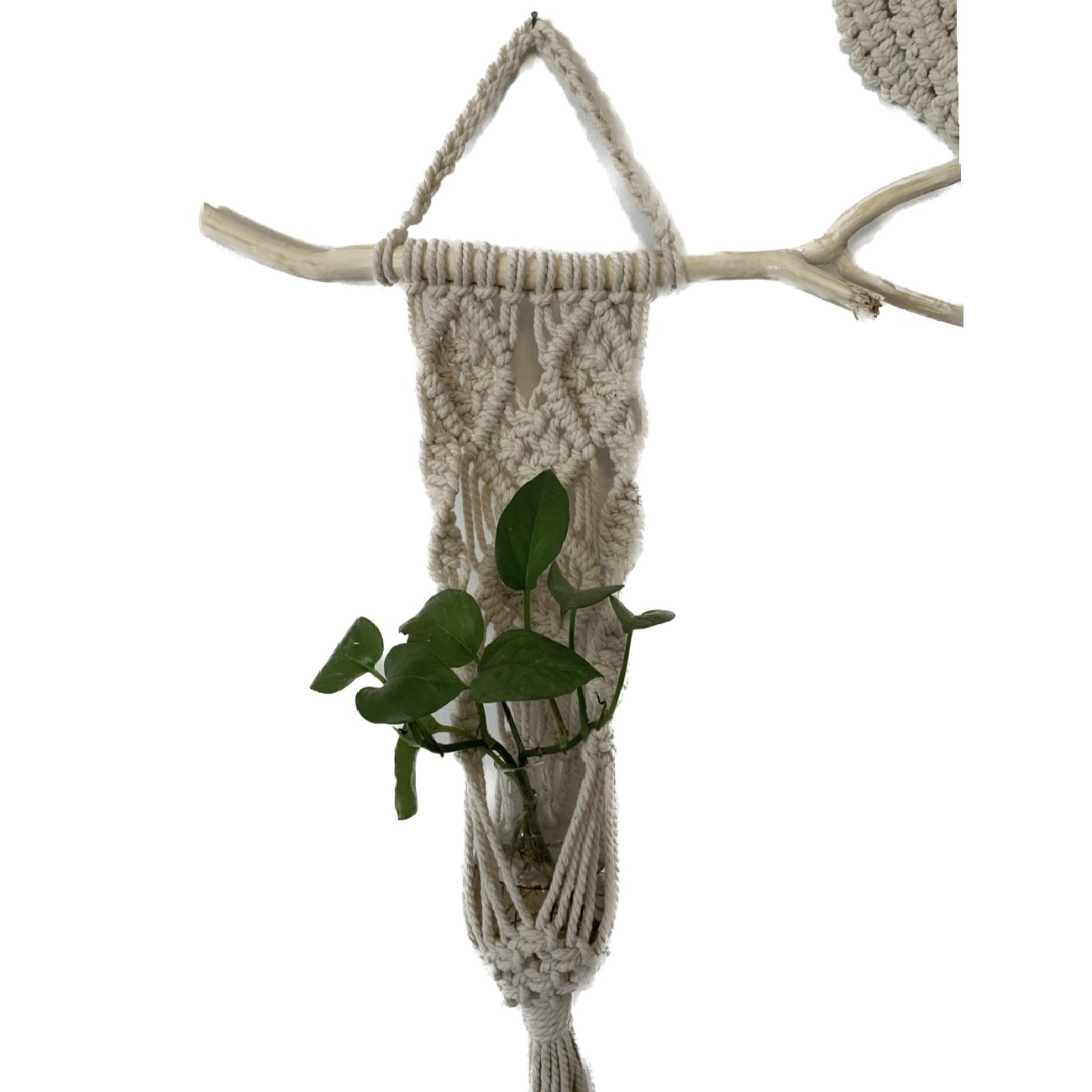 Makramee-Wandbehang Wandteppich Kunst Boho Modell Eule