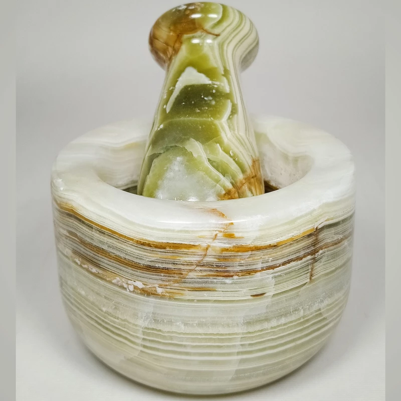 Marmormörser & Stößel Set für Safran- und Gewürzmischung Modell Karen