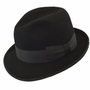 Herren Chapeau-Hut in Schwarz – Klassische Wollmischung