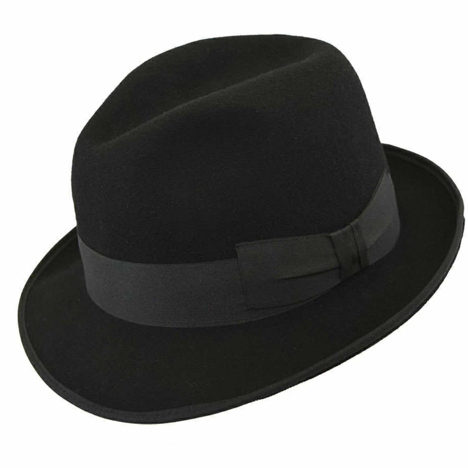 Herren Chapeau-Hut in Schwarz – Klassische Wollmischung