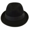 Herren Chapeau-Hut in Schwarz – Klassische Wollmischung