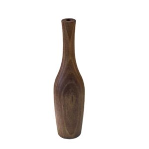 Minimalistische dekorative Knospenvase aus massivem Naturholz, handgefertigt