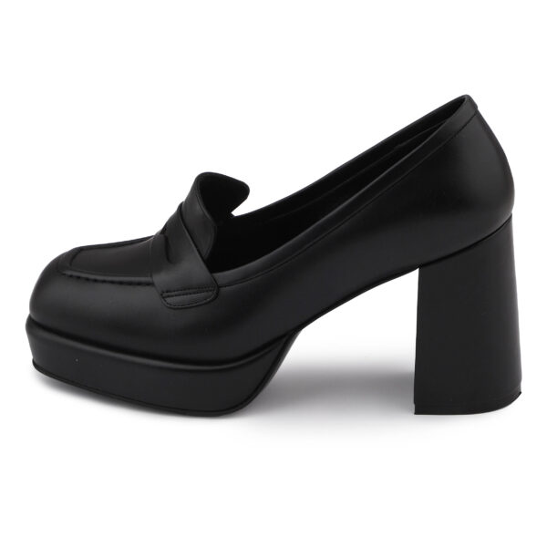 Natürliche Leder Loafer mit hohen Absätzen für Damen