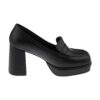 Natürliche Leder Loafer mit hohen Absätzen für Damen