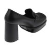 Natürliche Leder Loafer mit hohen Absätzen für Damen