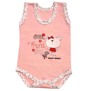 Neugeborenes Baby Mädchen Onesie Modell Pink Bär