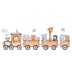 Kinderzimmer-Wandsticker für das Babyzimmer Modell Tierzug