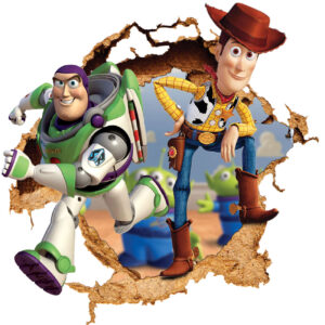 Kinderzimmer-3D-Wandsticker für das Babyzimmer Modell Toy Story