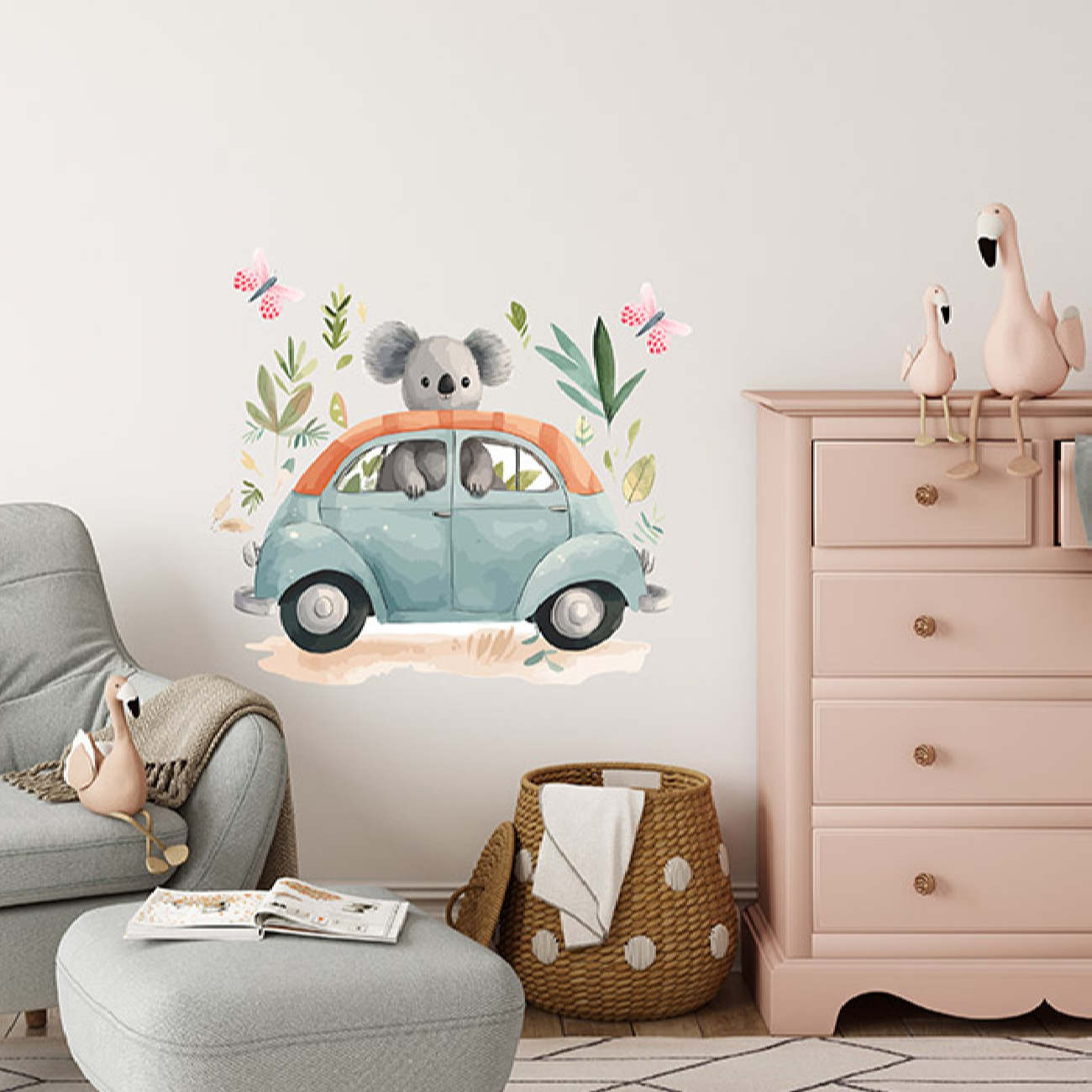 Kinderzimmer-Wandsticker für das Babyzimmer Modell Glücklicher Koala