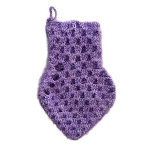 Persischer 100% Seiden-Badehandschuh Traditioneller Häkel-Duschhandschuh Lila