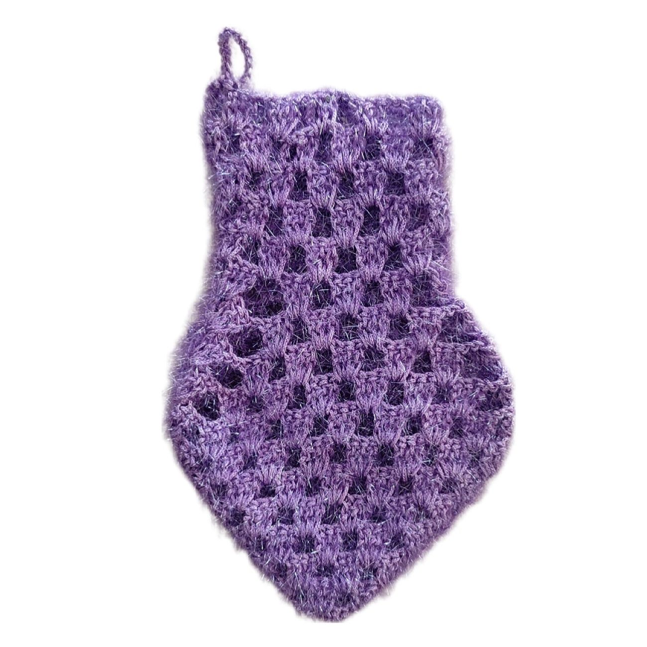 Persischer 100% Seiden-Badehandschuh Traditioneller Häkel-Duschhandschuh Lila