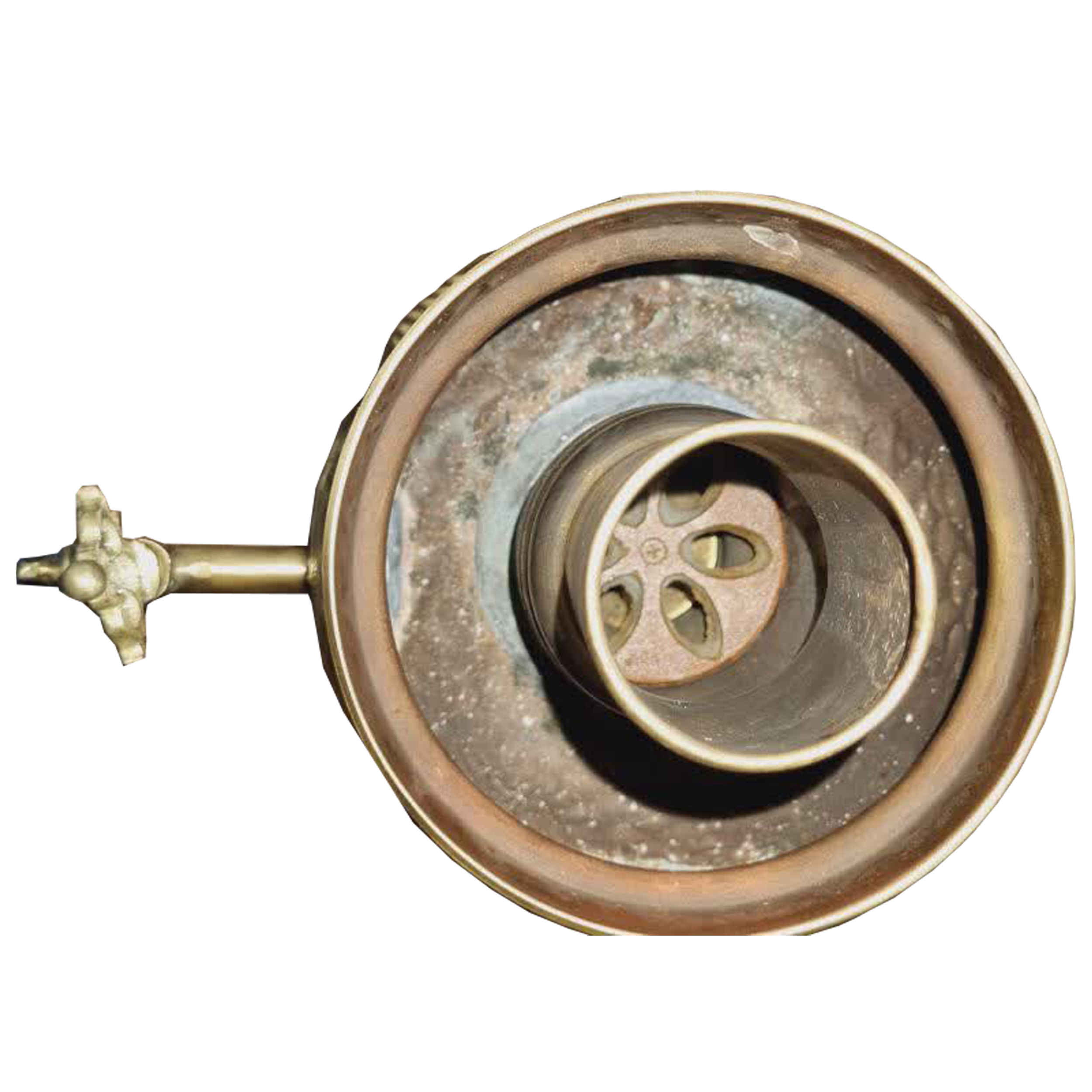 Persischer Samowar aus Messing Dekorativer Kohle-Teekocher 4,5-Liter