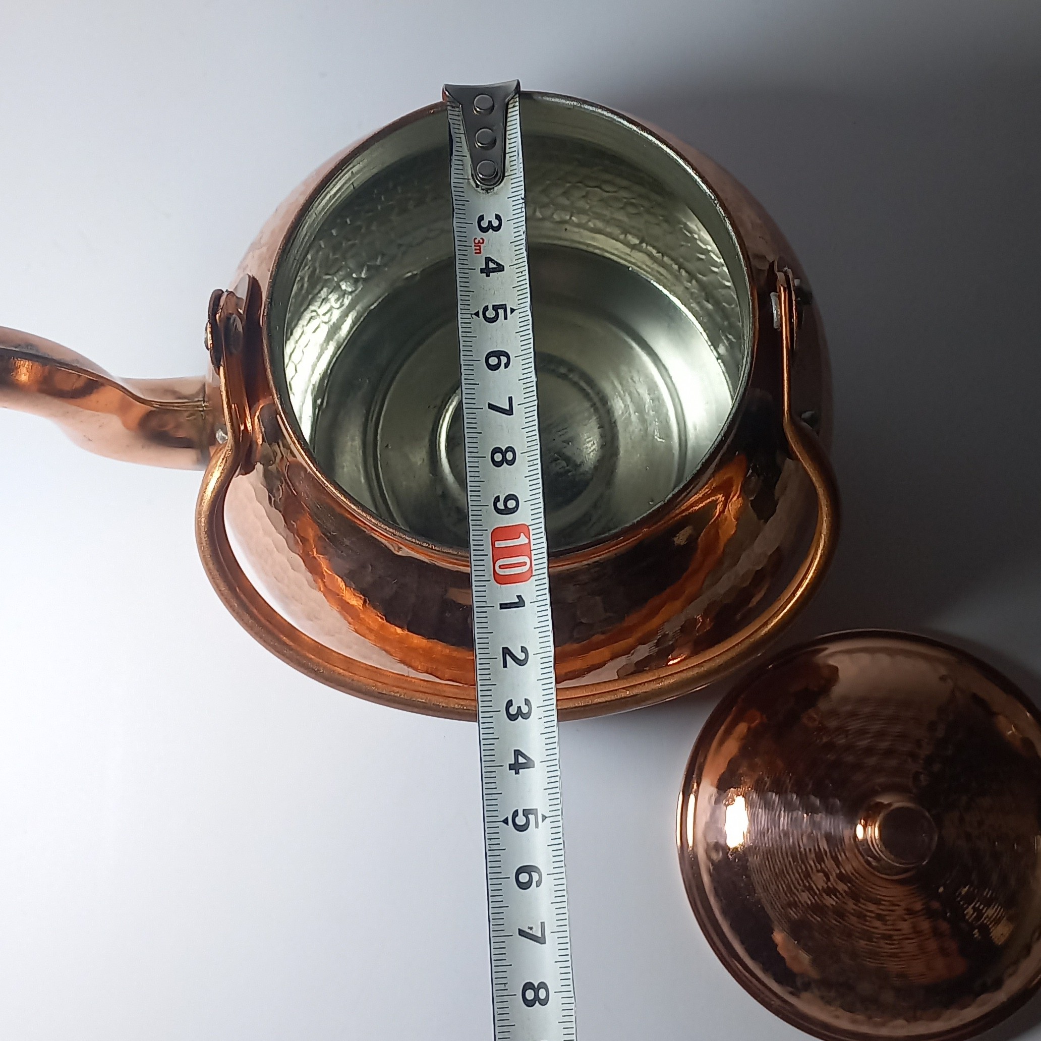 Persische Kupfer-Doppel-Teekanne robust & gehämmert Nano-beschichtet