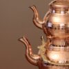 Persische Kupfer-Doppel-Teekanne robust & gehämmert Nano-beschichtet