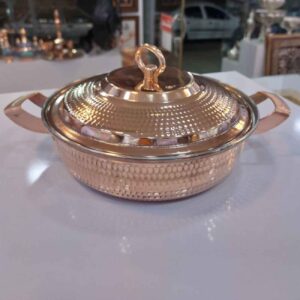 Persische Kupferpfanne – Handgeschmiedet mit Deckel (Cyrus Modell)