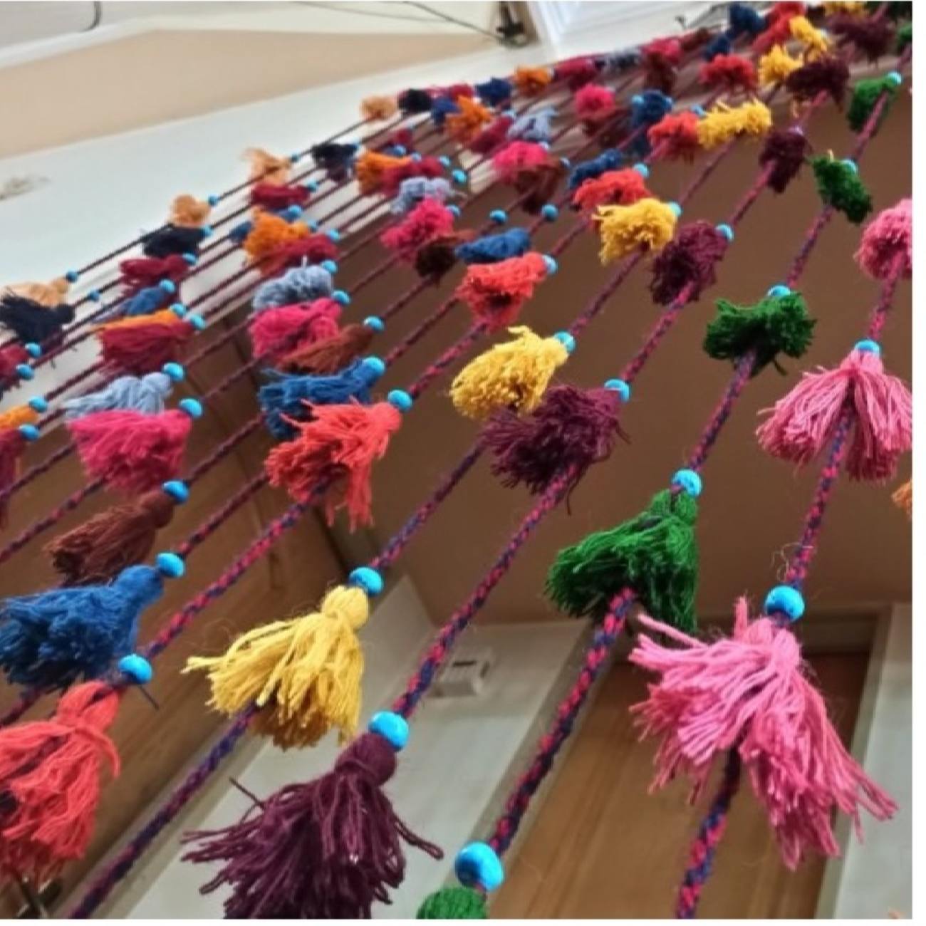 Persischer DIY-Quasten-Wandbehang Traditionell Kilim-Design Modell Bunt