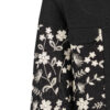 Persischer bestickter Manto mit floralem Design für Frauen in Schwarz