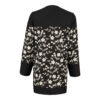 Persischer bestickter Manto mit floralem Design für Frauen in Schwarz