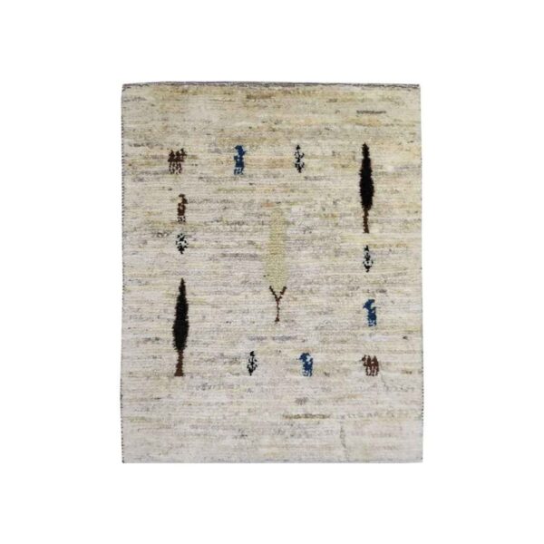 Authentischer echter persischer Gabbeh-Wollteppich handgewebt in Fars rot