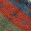 Original persischer Gabbeh-Wollteppich handgewebt in Fars mit Rand rot