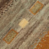 Original persischer Gabbeh-Wollteppich handgewebt in Fars braun floral