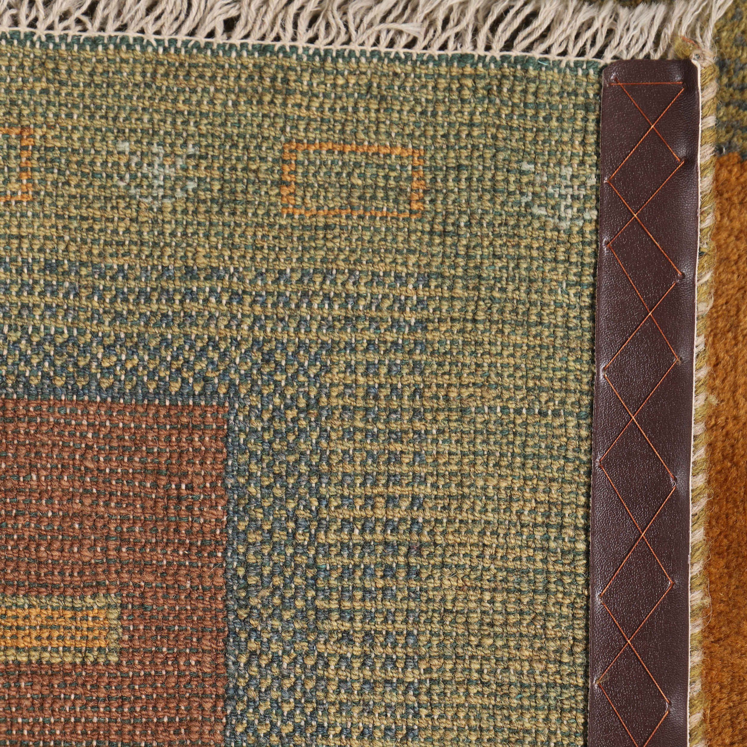 Original persischer Gabbeh-Wollteppich handgewebt in Fars braun floral