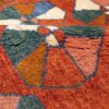 Original persischer Gabbeh-Wollteppich handgewebt in Fars mit Rand orange