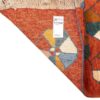 Original persischer Gabbeh-Wollteppich handgewebt in Fars mit Rand orange
