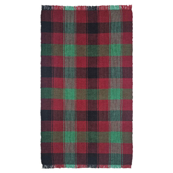 Persischer Jajim Teppich flachgewebt in Lorestan kariert