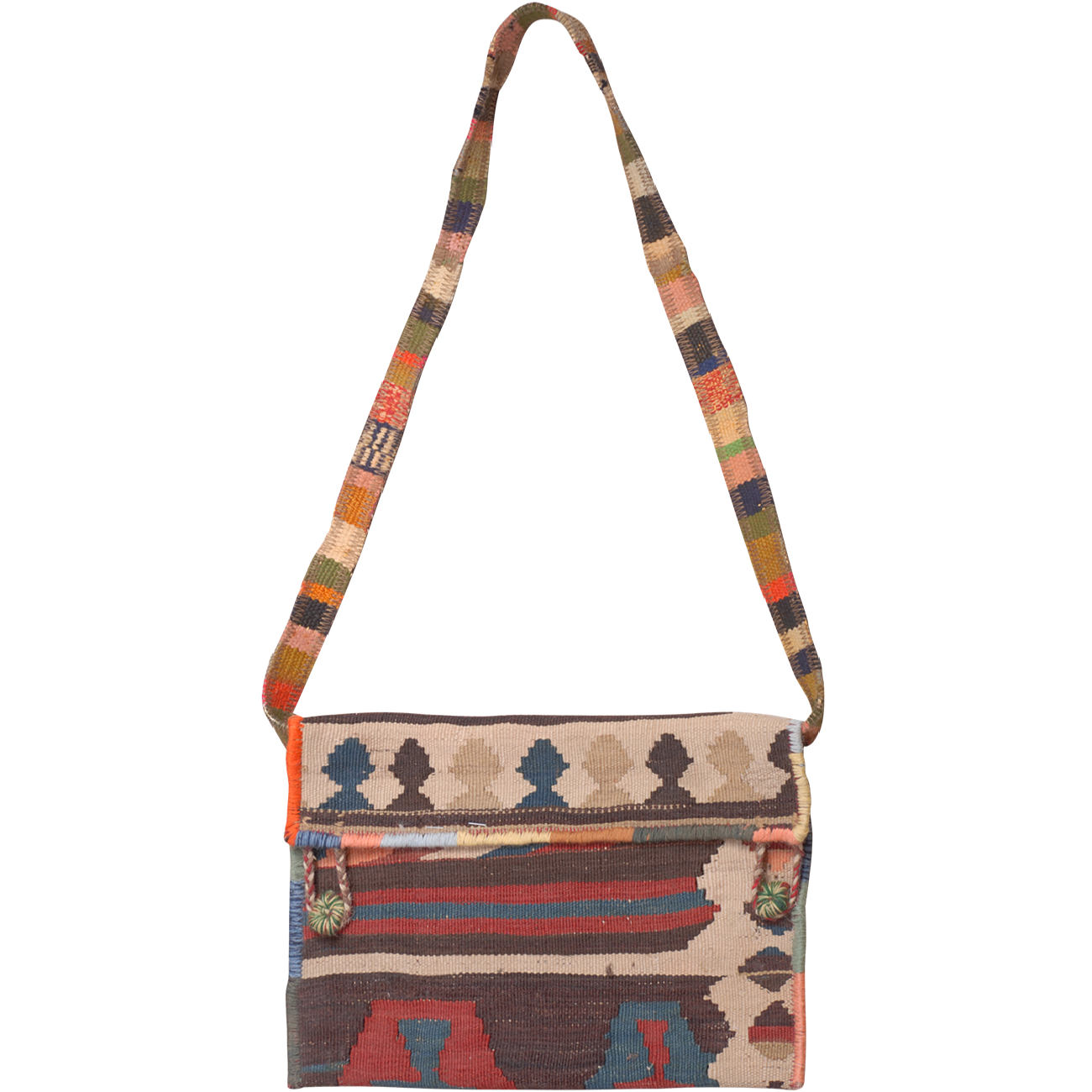 Handgewebte Kilim Umhängetasche mit traditionellem Design