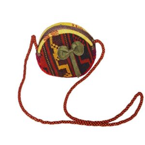 Kilim Schultertasche mit authentischem ethnischem Runddesign