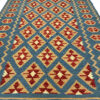 Persischer Kelim Teppich mit Wolle handgewebt in Birjand gestreift