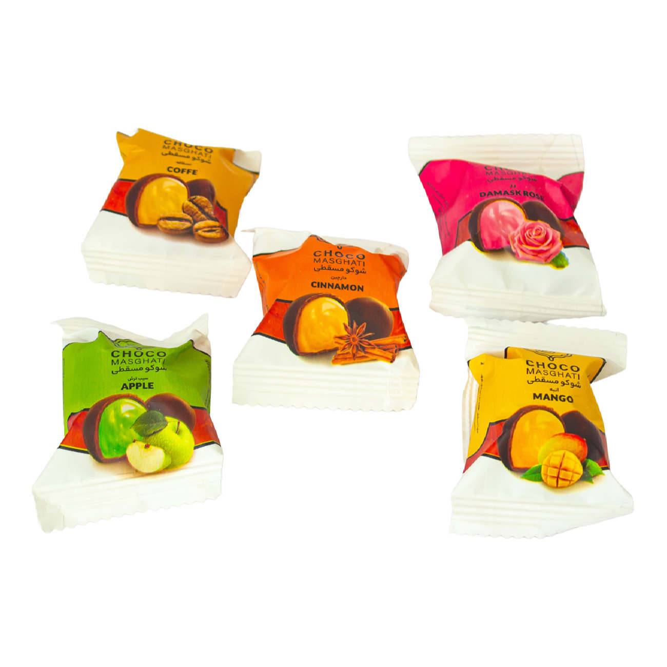 Persische Lari Choco Masghati Halva mit gemischtem Geschmack (5x)