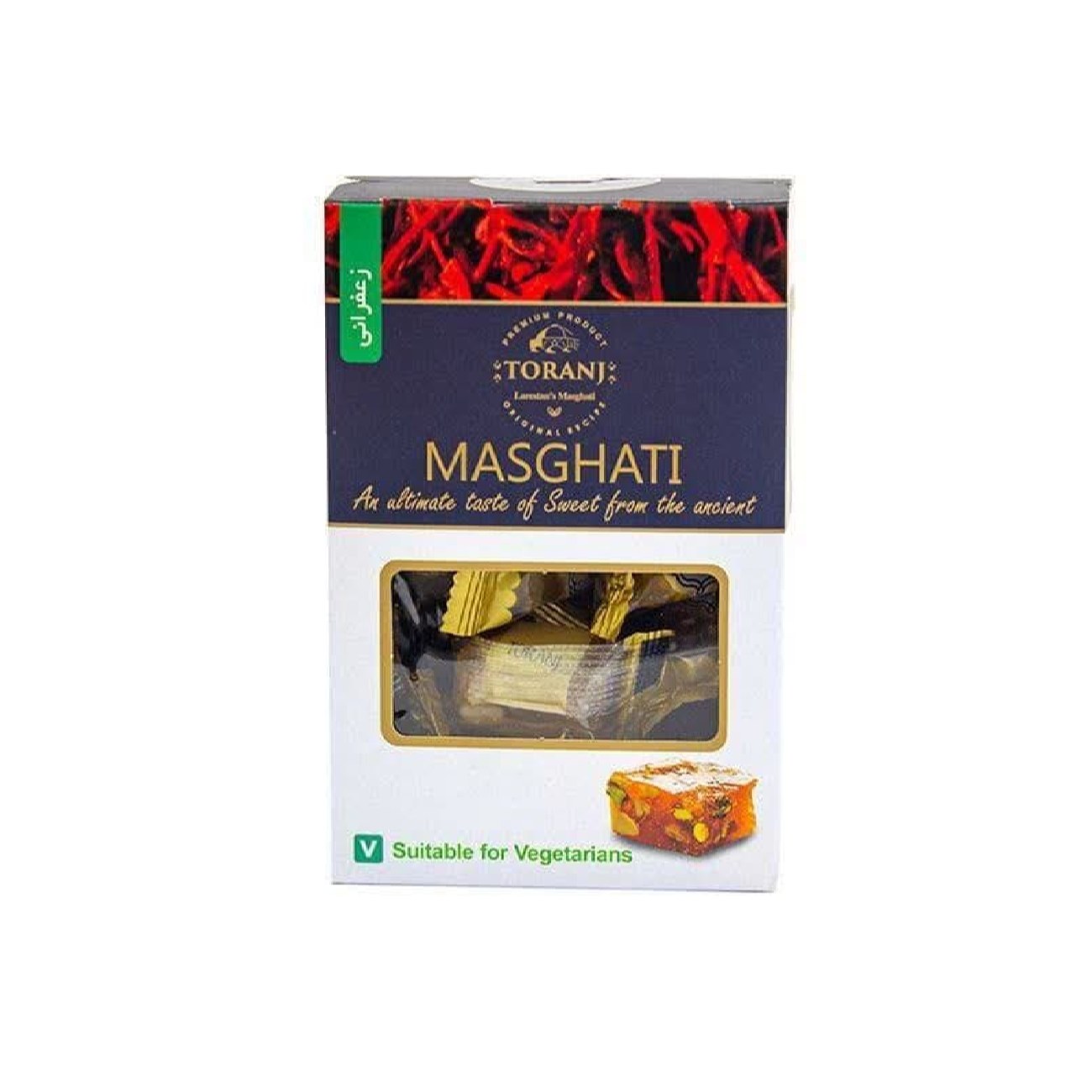 Persische Lari Masghati Halva mit Safran-Geschmack – 400 g (4x)