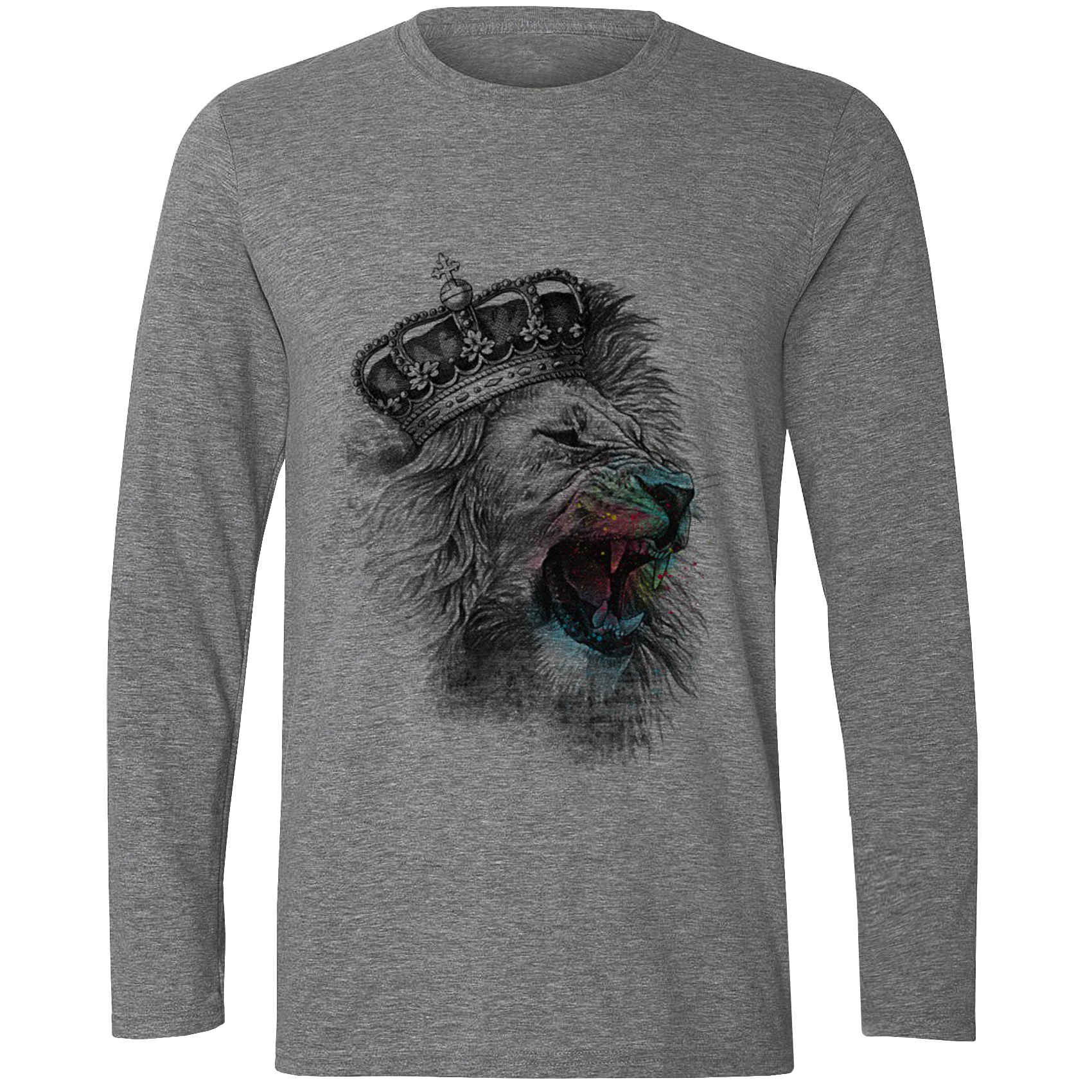 Persisches Langarm-T-Shirt mit Löwen-Design für Herren