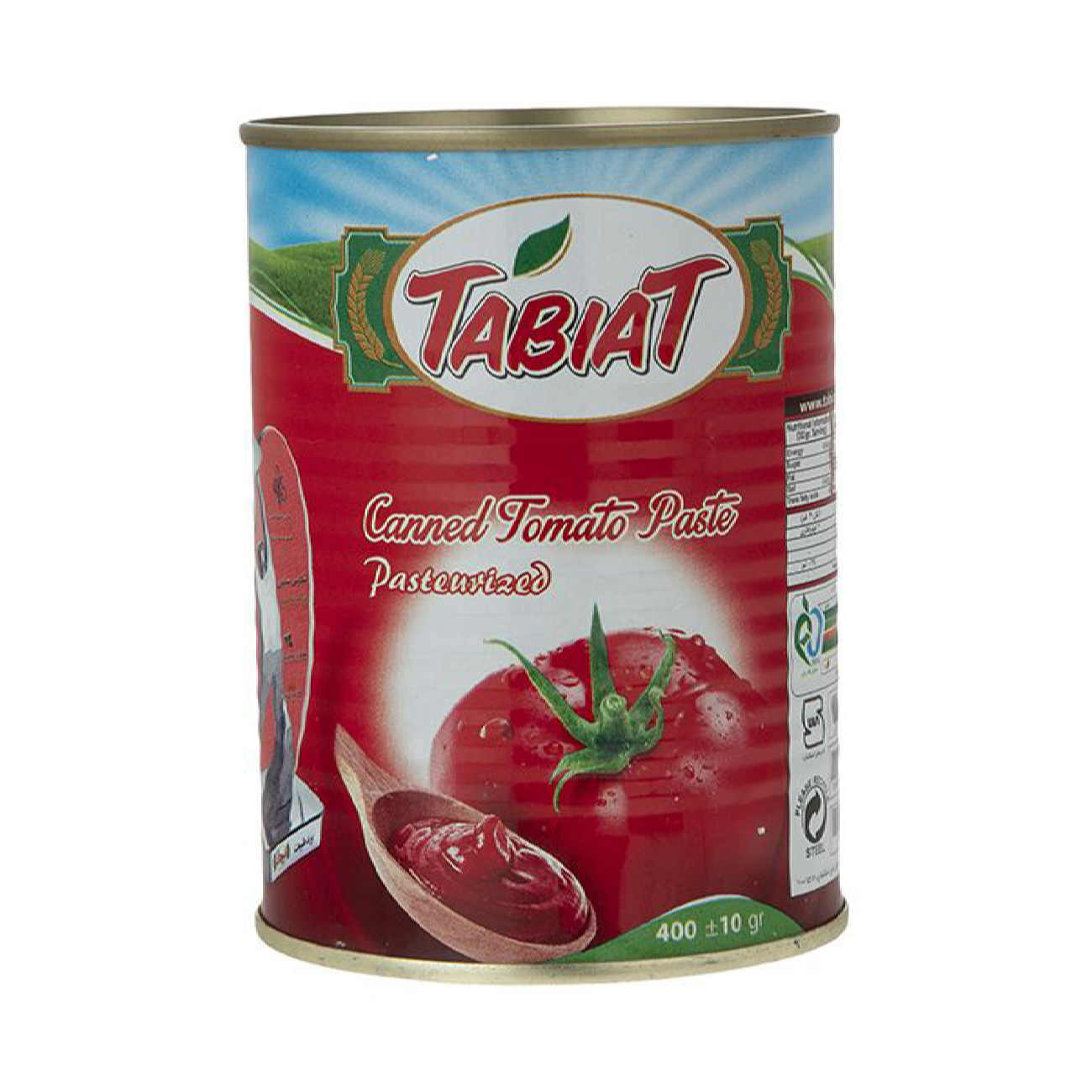 Persische pasteurisierte Dosentomatenpaste Tabiat 400g (x4)