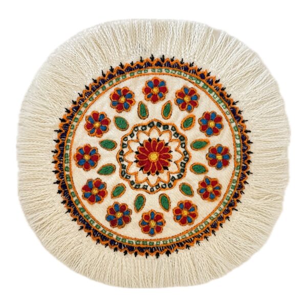 Persische Pateh Tischdecke in Kerman Stickkunst Handgefertigtes Floral