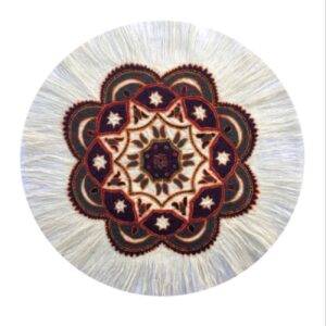 Persische Pateh Tischdecke in Kerman Stickkunst Handgefertigtes Mandala