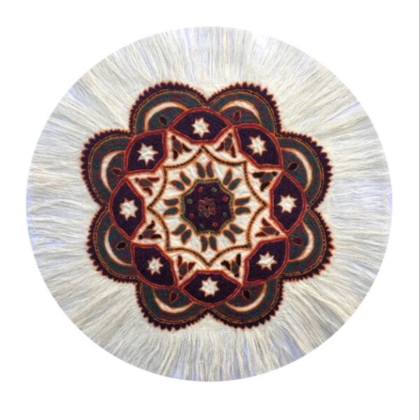 Persische Pateh Tischdecke in Kerman Stickkunst Handgefertigtes Mandala