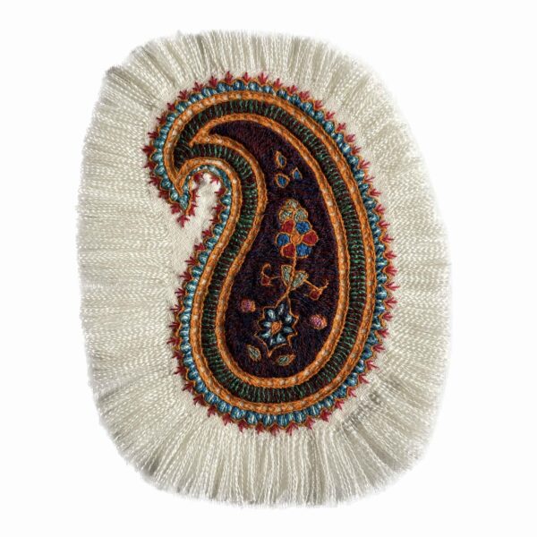 Persische Pateh Tischdecke in Kerman Stickkunst Handgefertigtes Paisley