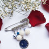 Safety Pin Brooch für Frauen mit Achat-Edelstein – Geheim-Modell mit Heilwirkungen