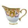 Viktorianisches Porzellan-Teeservice mit Schmetterlings- und Blumenmuster, Teekanne und Untertasse