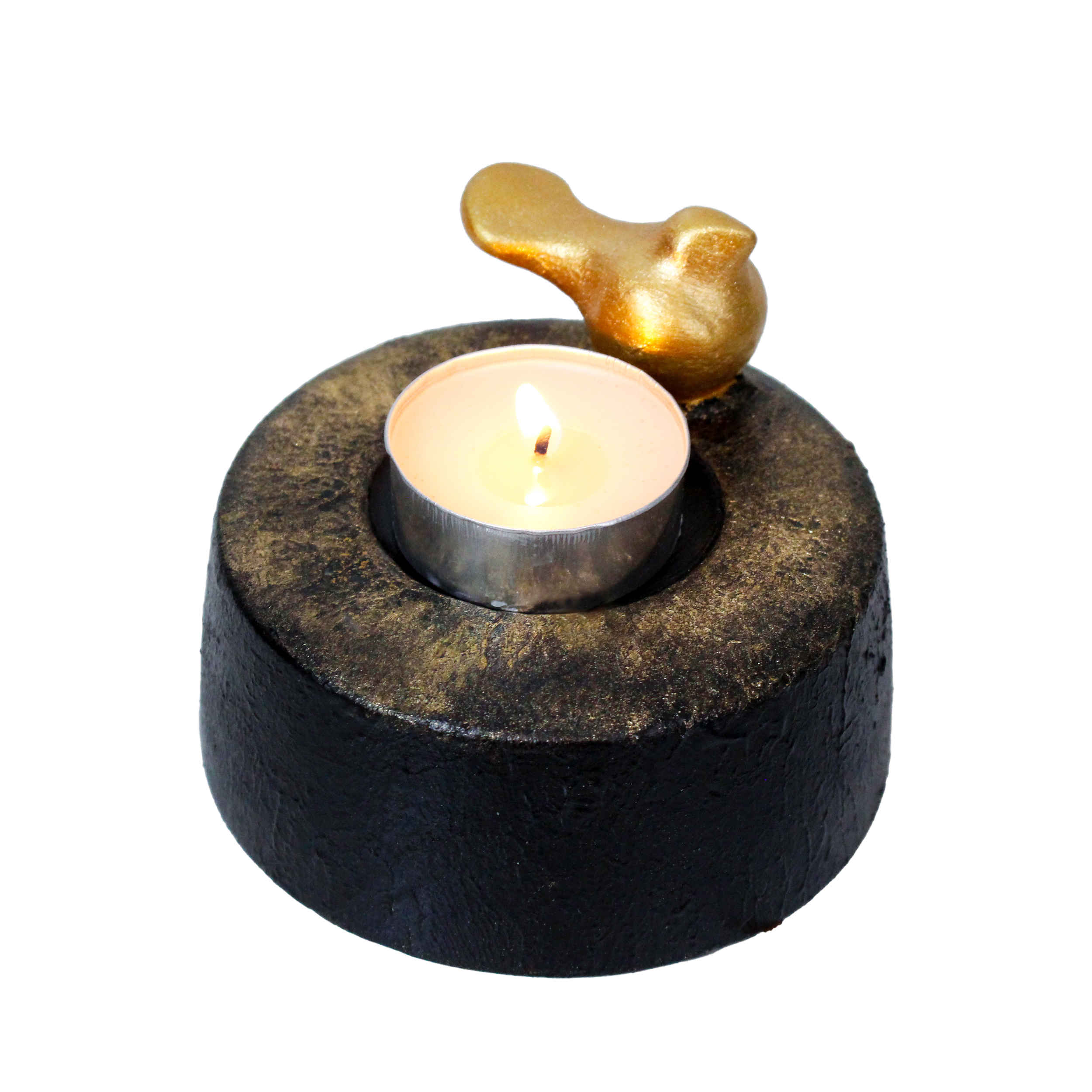 Persischer Töpfer-Kerzenständer handgefertigt mit Vogel-Design