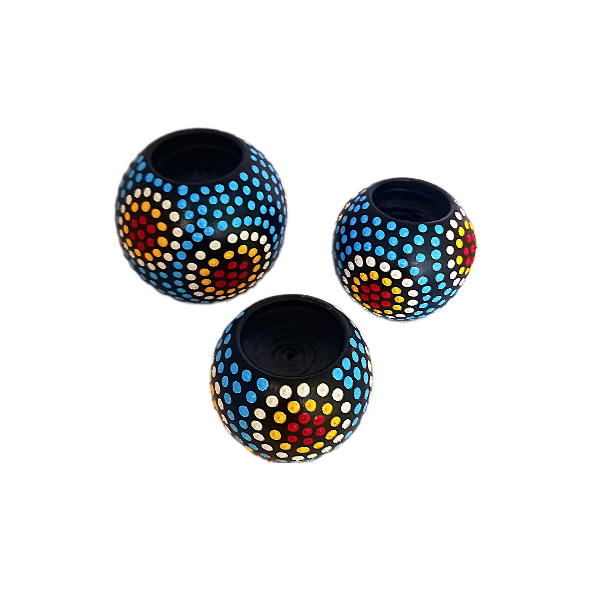 Persischer Töpfer-Kerzenständer handgefertigt mit Vogel-Design