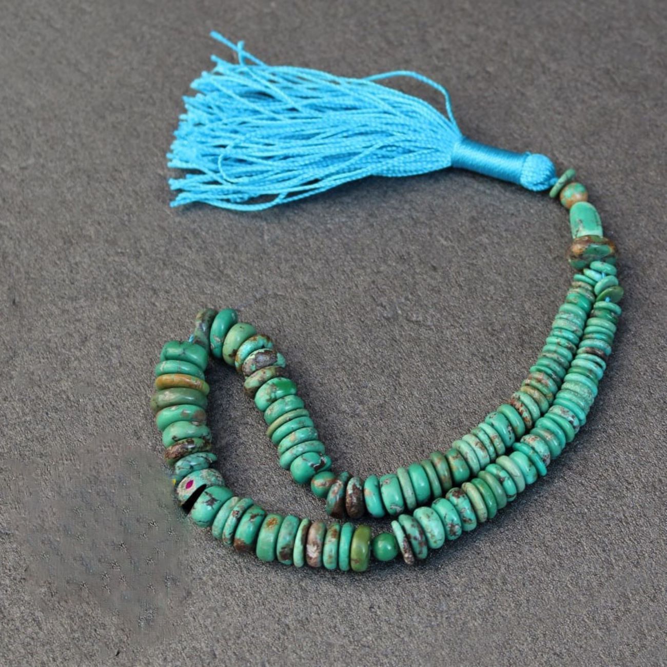 Persischer Rosenkranz mit Neyshabur-Türkis Gebetsperlen 101 Tasbih gefertigt
