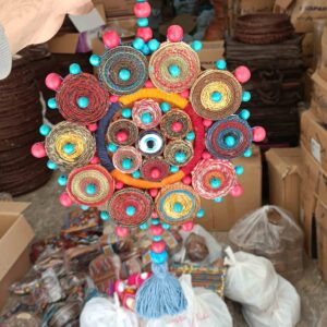 Persisches Traditionelles Böses-Auge-Amulett zum Aufhängen Modell Groß Rund Handgefertigt