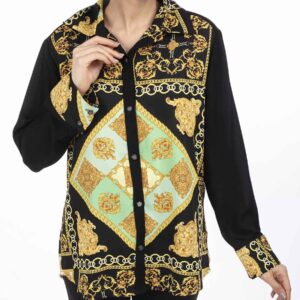 Iranisches Tunika-Oberteil mit geometrischem Design für Damen