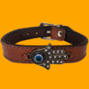 Persisches Lederarmband - Design mit bösem Auge