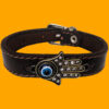 Persisches Lederarmband - Design mit bösem Auge